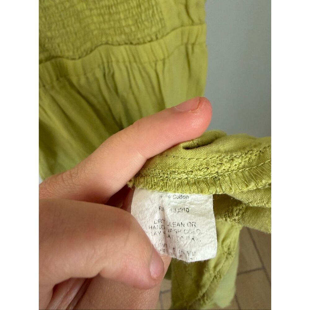 Show Me Your Mumu Gabrielle Tie Midi Dress Green Puff Sleeve XXL Sweetheart - Picture 6 of 6